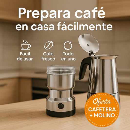 COMBO CAFETERA ITALIANA™ ➕ MOLINO ELÉCTRICO