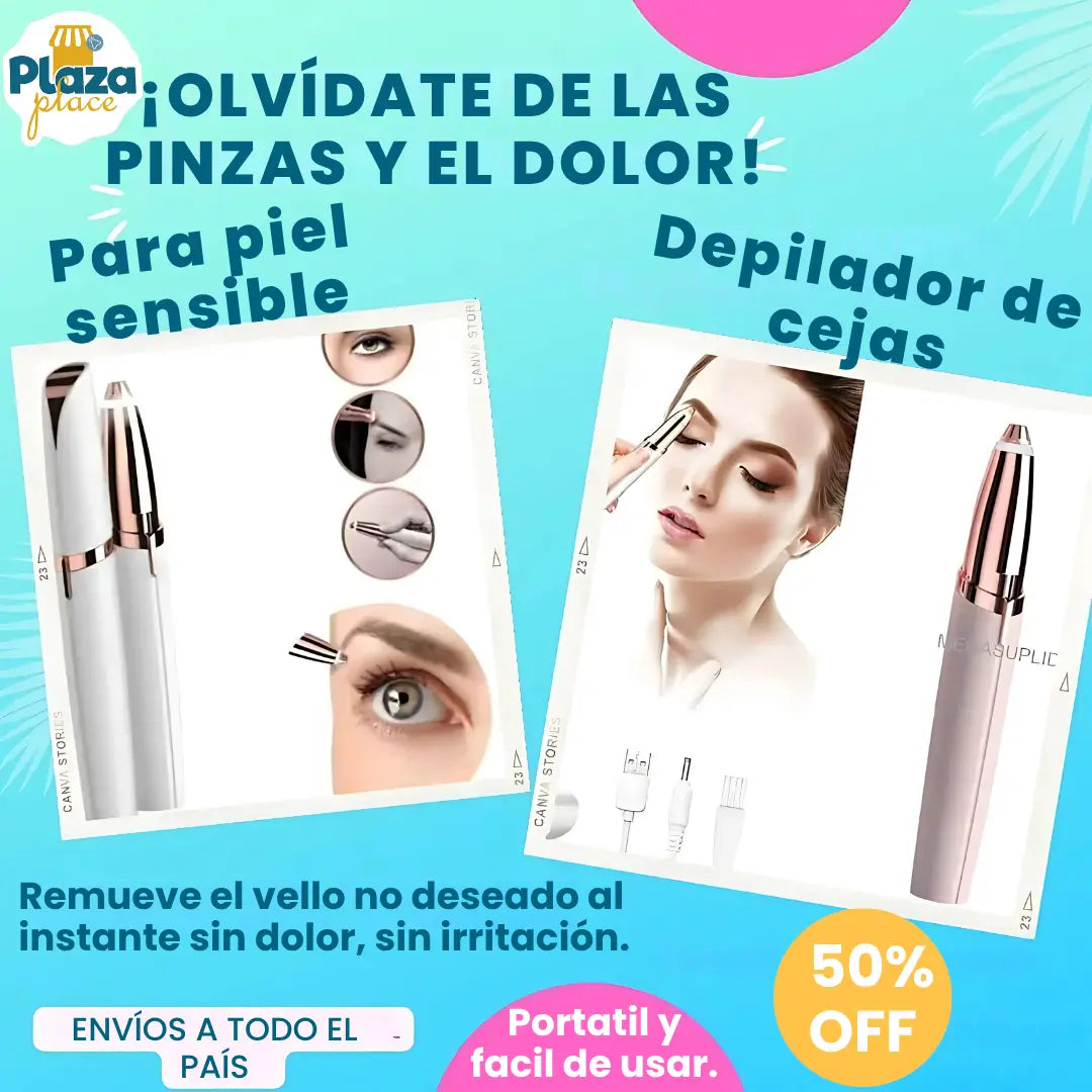 SlimLine Depilador Recargable facial para piel sensible
