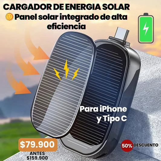 Cargador Solar Power Max™ para iPhone y Tipo C