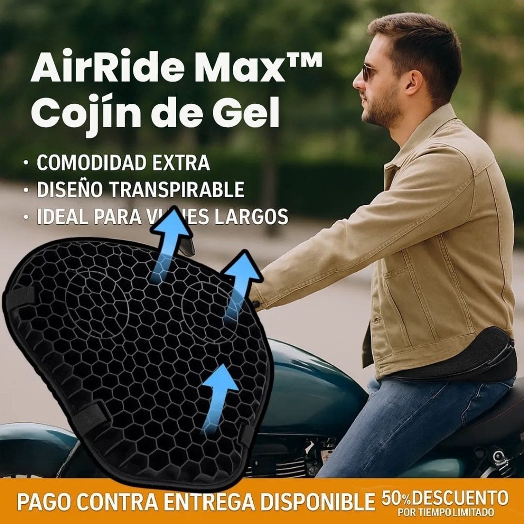 AirRide Max™ Cojín de Gel 🏍