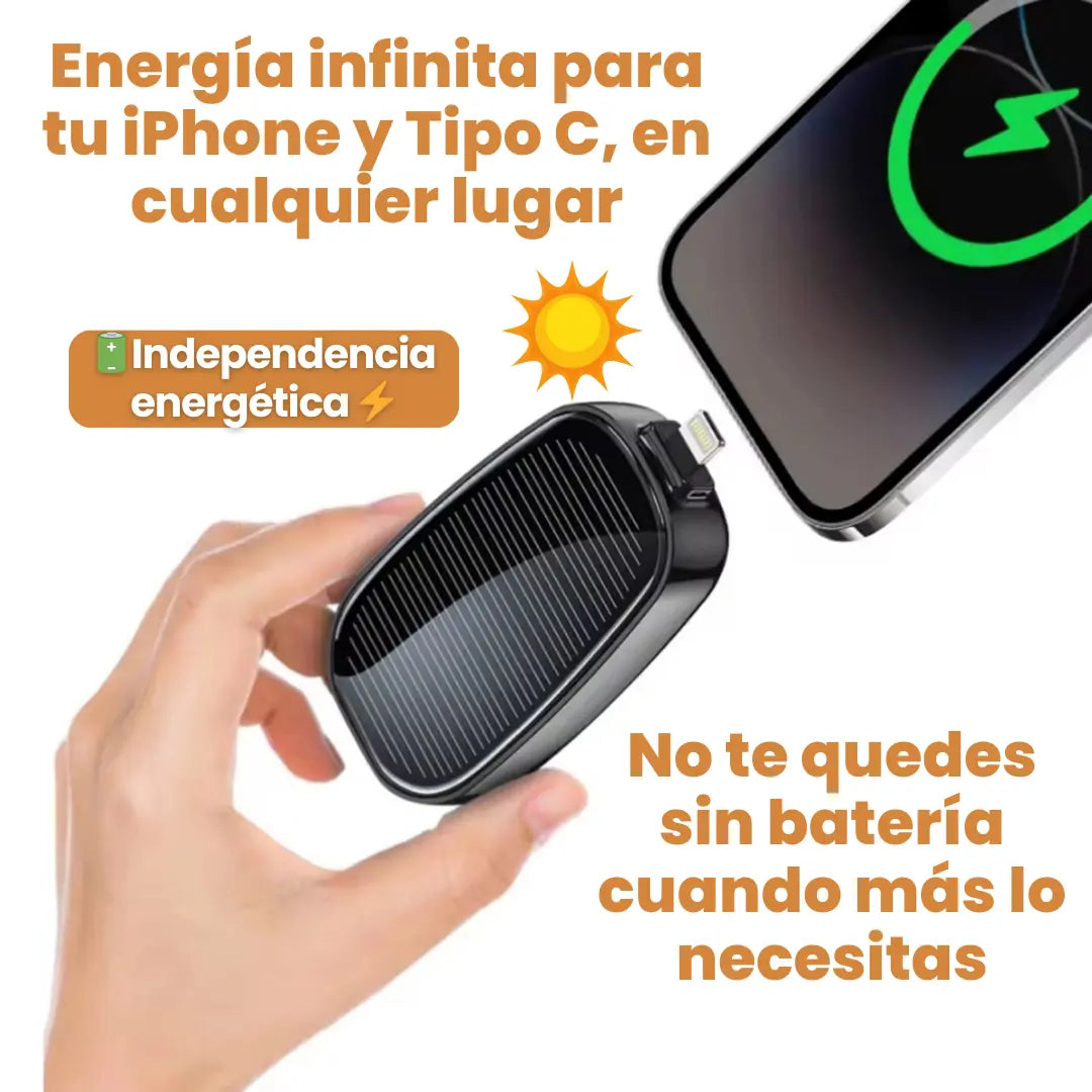 Cargador Solar Power Max™ para iPhone y Tipo C